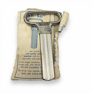 Vintage MONOPOL Ah-So Wine Cork Puller Two Prong Opener West Germany W/ Sleeve